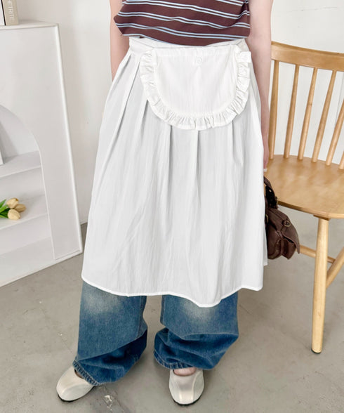 【フリルポケットset】ミディ丈スカート | SL2256001 | ホワイト