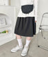 【フリルポケットset】ミディ丈スカート | SL2256001 | チャコールグレー
