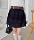 コットンレースハートミニスカート | SL2256002 | ブラック