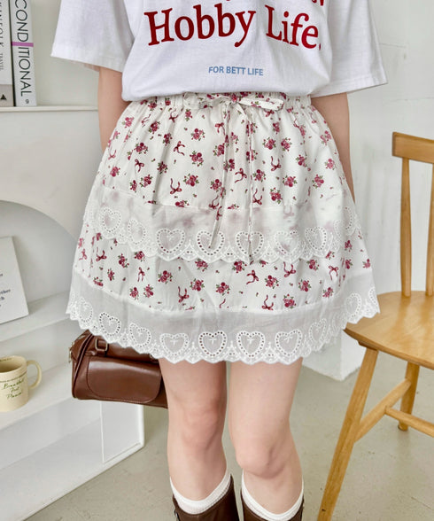 コットンレースハートミニスカート | SL2256002 | その他1