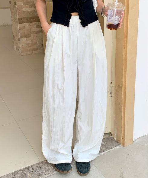 ボリュームタックバレルレッグパンツ | EV2252058 | ホワイト