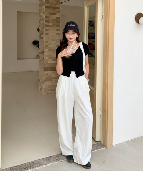 ボリュームタックバレルレッグパンツ | EV2252058 | ホワイト