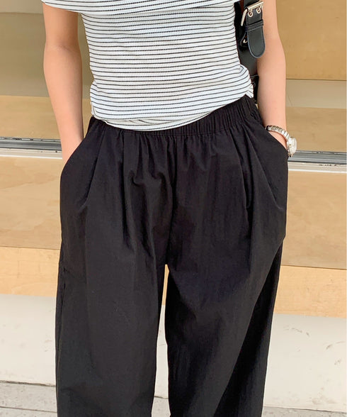 ボリュームタックバレルレッグパンツ | EV2252058 | ブラック