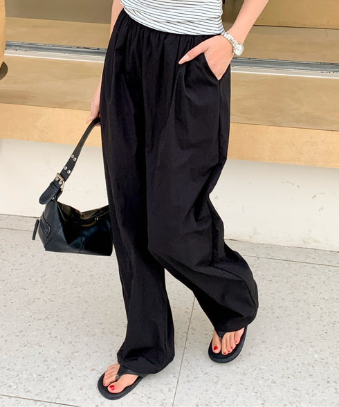 ボリュームタックバレルレッグパンツ | EV2252058 | ブラック