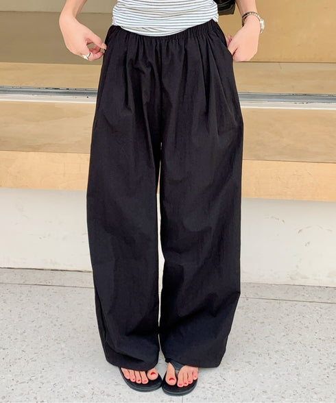 ボリュームタックバレルレッグパンツ | EV2252058 | ブラック