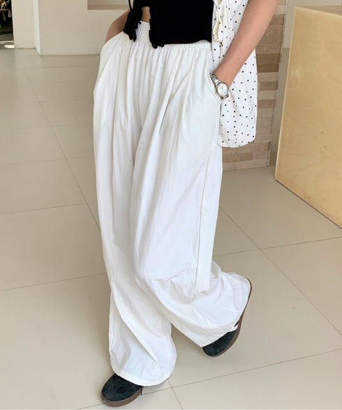 ボリュームタックバレルレッグパンツ | EV2252058 | ホワイト