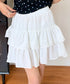 ダブルフリルティアードミニスカート インナーパンツ付き | EV2252060 | ホワイト