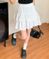 ダブルフリルティアードミニスカート インナーパンツ付き | EV2252060 | ホワイト