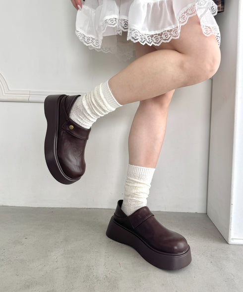 プラットフォームサボシューズ | LO3256003 | ブラウン