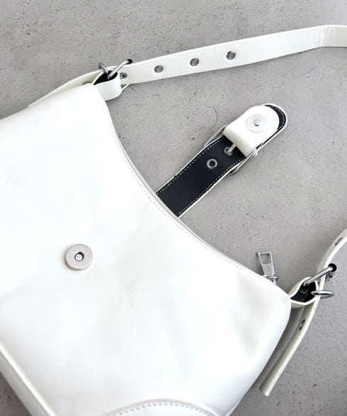 スタッズベルトPUショルダーバッグ | LO1256006 | ブラウン