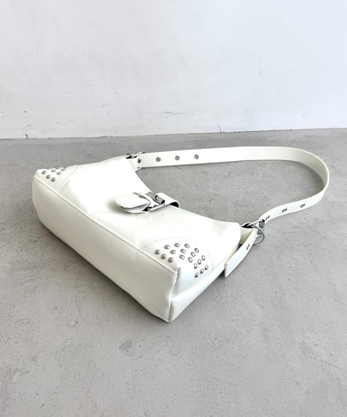 スタッズベルトPUショルダーバッグ | LO1256006 | レッド
