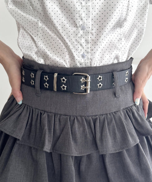 スターダブルハトメベルト | LO6256007 | ブラック