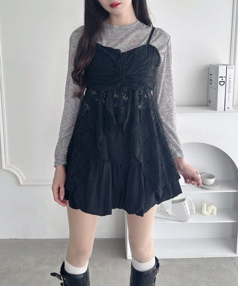 イレヘムレースキャミチュニック | LO2253008 | ブラック