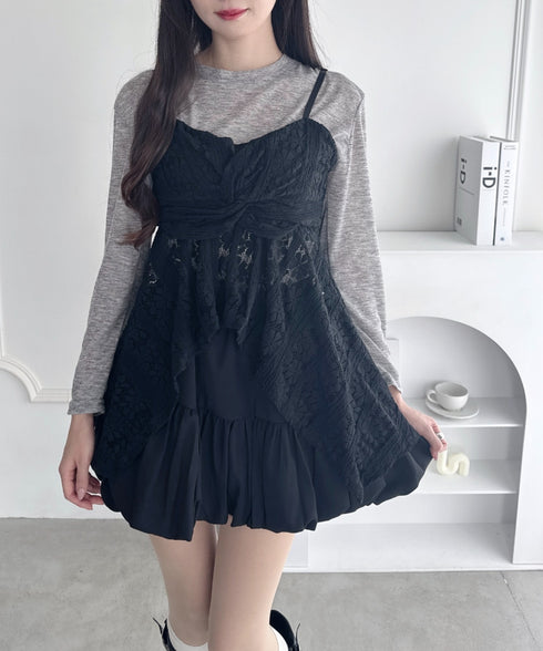 イレヘムレースキャミチュニック | LO2253008 | ブラック