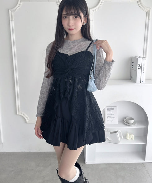 イレヘムレースキャミチュニック | LO2253008 | ブラック