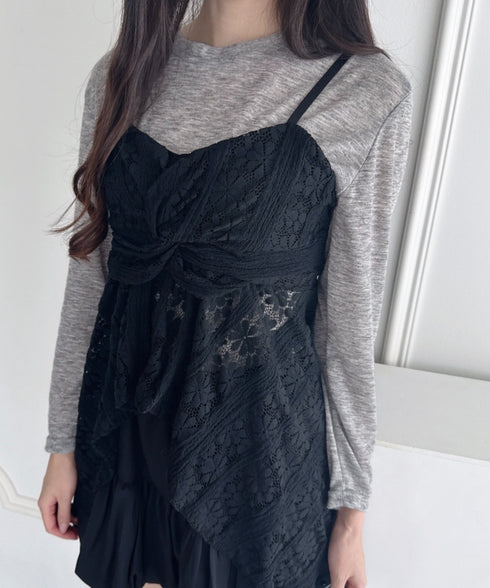 イレヘムレースキャミチュニック | LO2253008 | ブラック