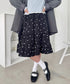 ドットフリルティアードミディスカート | SL2256007 | ブラック