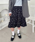 ドットフリルティアードミディスカート | SL2256007 | ブラック