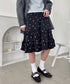 ドットフリルティアードミディスカート | SL2256007 | ブラック