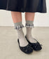 異素材フリルリブソックス | SL6256009 | グレー