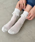 異素材フリルリブソックス | SL6256009 | ホワイト