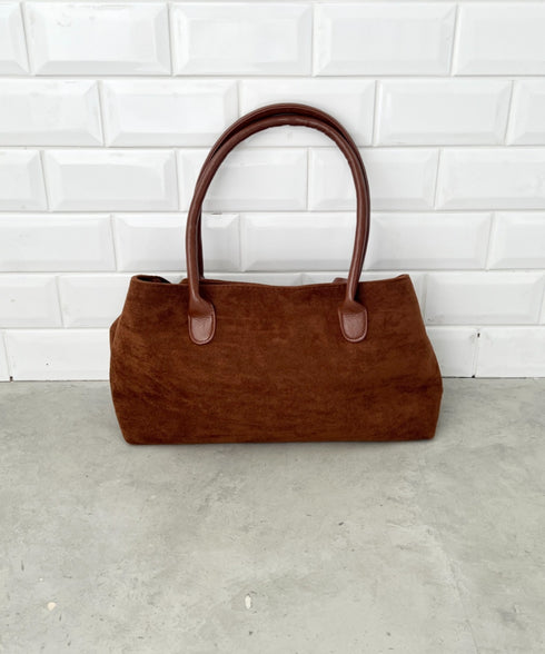 ベルトデザインフェイクスエードバッグ | CL1256003 | ブラウン