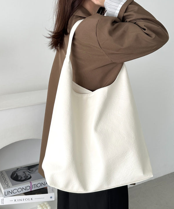 【A4サイズ対応】ワンハンドルPUトートバッグ | CL1256005 | アイボリー