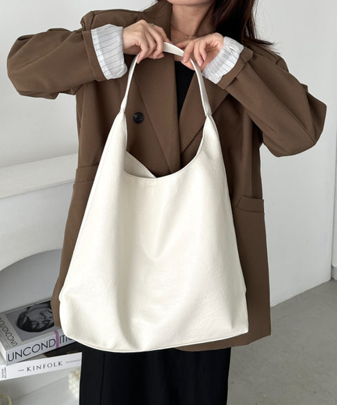 【A4サイズ対応】ワンハンドルPUトートバッグ | CL1256005 | アイボリー