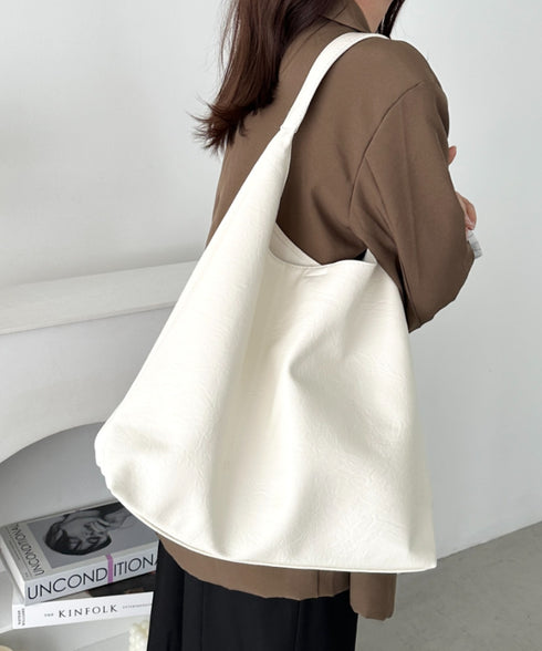 【A4サイズ対応】ワンハンドルPUトートバッグ | CL1256005 | アイボリー