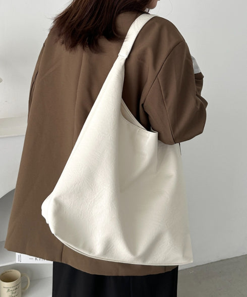 【A4サイズ対応】ワンハンドルPUトートバッグ | CL1256005 | アイボリー