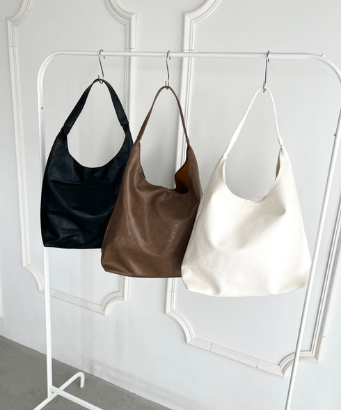 【A4サイズ対応】ワンハンドルPUトートバッグ | CL1256005 | アイボリー