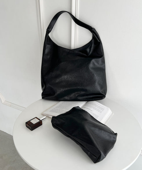 【A4サイズ対応】ワンハンドルPUトートバッグ | CL1256005 | ブラック