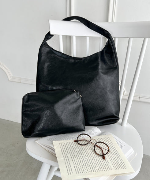 【A4サイズ対応】ワンハンドルPUトートバッグ | CL1256005 | ブラック