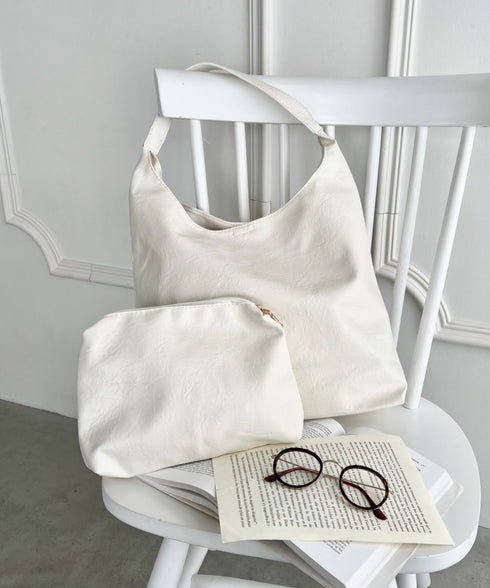 【A4サイズ対応】ワンハンドルPUトートバッグ | CL1256005 | アイボリー