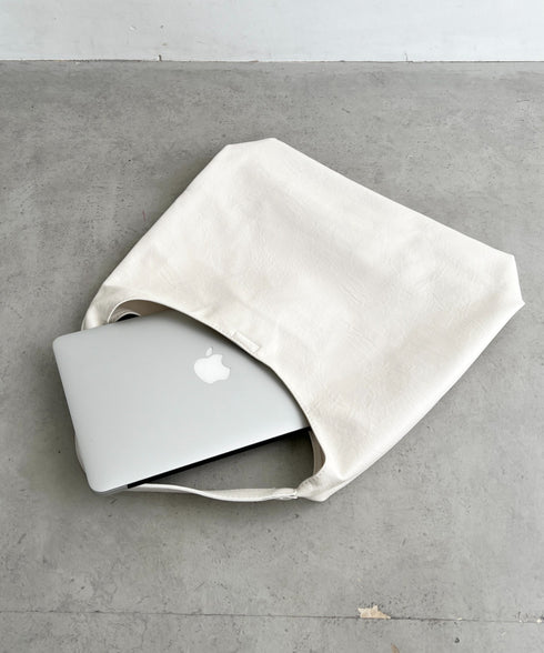 【A4サイズ対応】ワンハンドルPUトートバッグ | CL1256005 | アイボリー