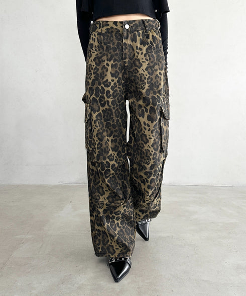 レオパード柄ワイドカーゴパンツ | BA2256001 | レオパード
