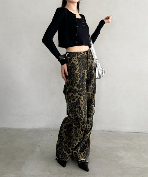 レオパード柄ワイドカーゴパンツ | BA2256001 | レオパード