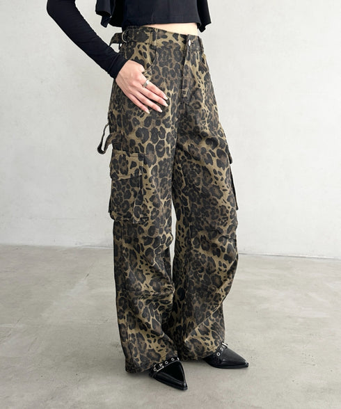 レオパード柄ワイドカーゴパンツ | BA2256001 | レオパード