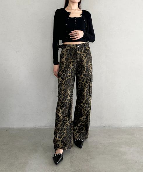 レオパード柄ワイドカーゴパンツ | BA2256001 | レオパード