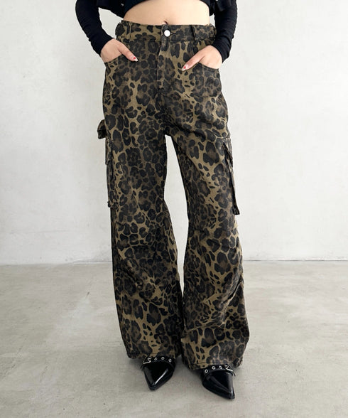 レオパード柄ワイドカーゴパンツ | BA2256001 | レオパード