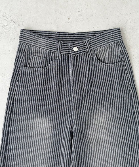 ストライプワイドパンツ | BA2256002 | ブラック
