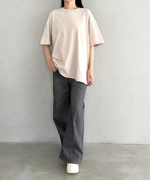 ストライプワイドパンツ | BA2256002 | ブラック