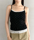 カップ付きドット柄キャミソール | BA2255052 | ブラック