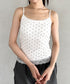カップ付きドット柄キャミソール | BA2255052 | ホワイト