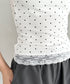 カップ付きドット柄キャミソール | BA2255052 | ホワイト