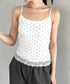 カップ付きドット柄キャミソール | BA2255052 | ホワイト