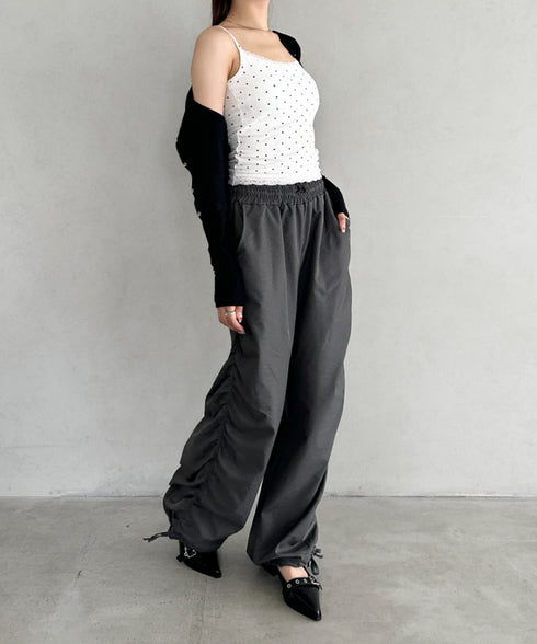 カップ付きドット柄キャミソール | BA2255052 | ホワイト