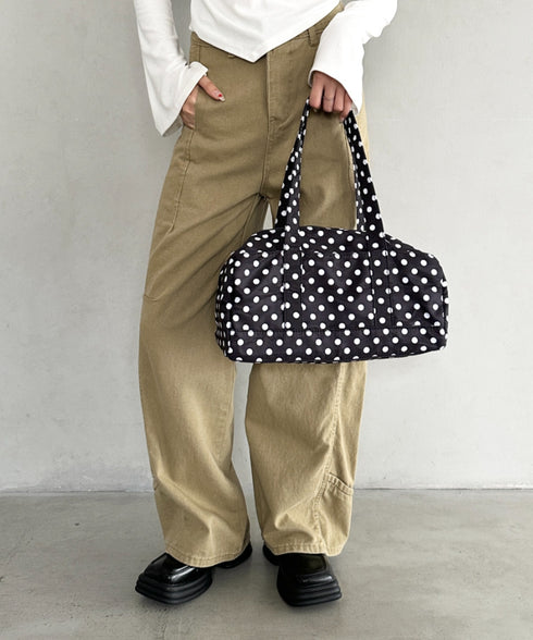 ドット柄ナイロンショルダーバッグ | BA1255054 | ブラック