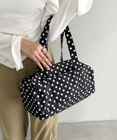 ドット柄ナイロンショルダーバッグ | BA1255054 | ブラック