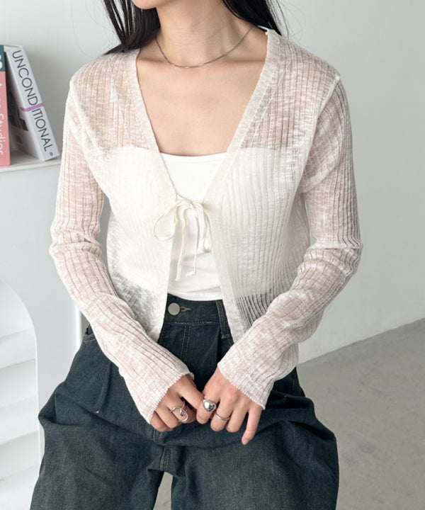 フロントリボンシアーカーディガン | CL2255053 | アイボリー
